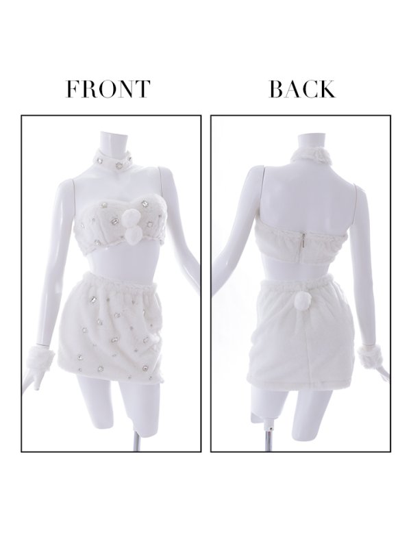 画像10: 【即日発送】もこもこバニービジューセットアップサンタ【sugar nine サンタコス 8点セット】【XS-Mサイズ/1カラー】[YMT] (10)