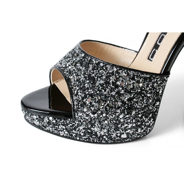 画像7: 【COMEX】2color/ ラメグリッター/13.5cmヒール/ ミュール/ サンダル[OF02] (7)