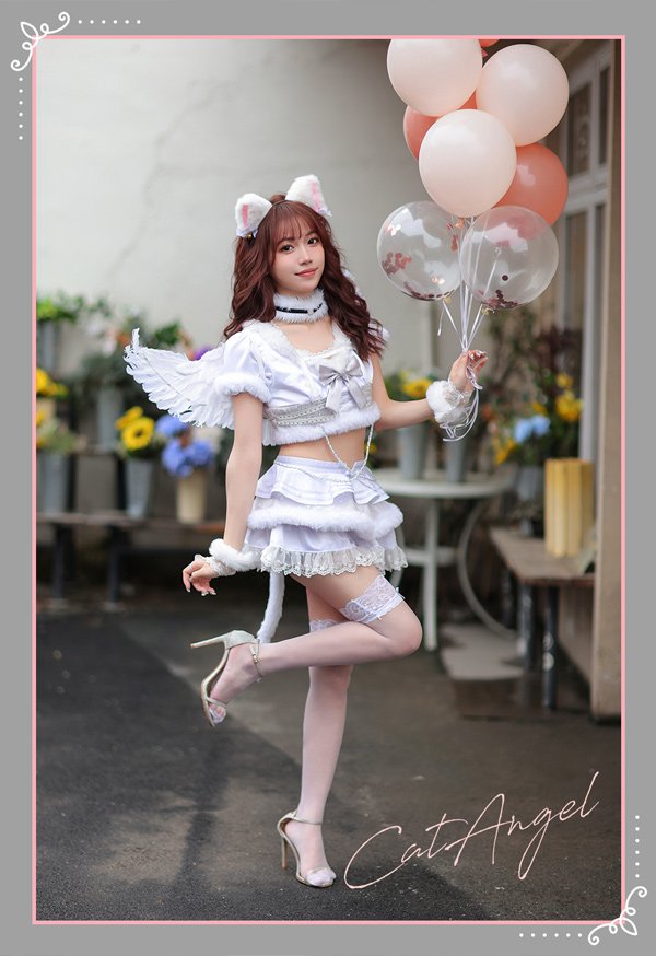 画像7: 【即日発送】猫耳天使【マリームーン】【ハロウィンコスプレ8点セット】【フリーサイズ/1カラー】[HC03] (7)