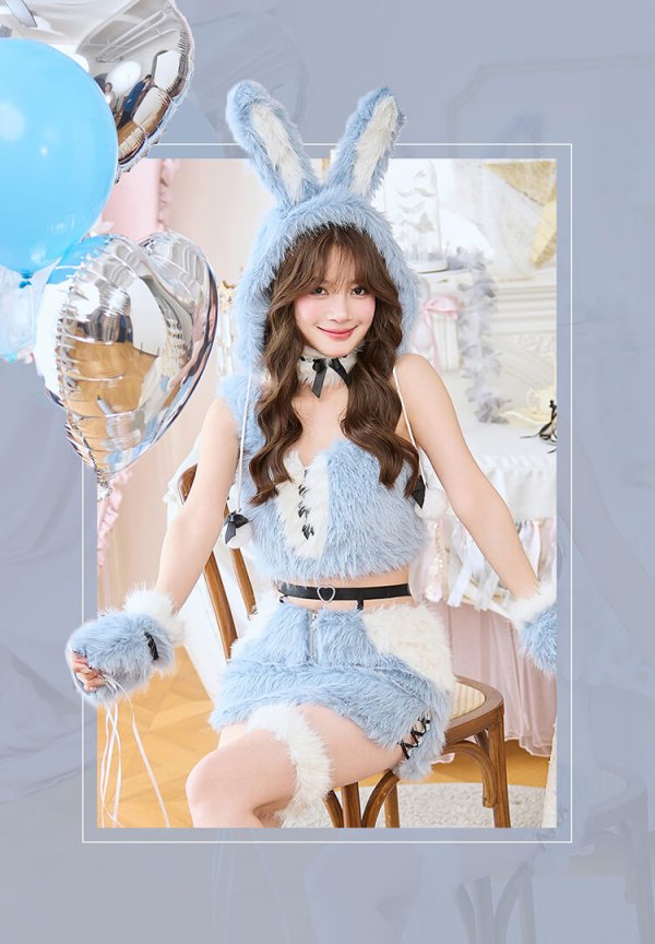 ブルー　モデル身長：161cm　着用サイズ：Fサイズ