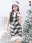画像8: 【サンタコス 5点セット】【XS-XLサイズ/2カラー】ギンガムチェック タイトワンピースサンタコスプレ[YMT] (8)