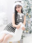 画像10: 【サンタコス 5点セット】【XS-XLサイズ/2カラー】ギンガムチェック タイトワンピースサンタコスプレ[YMT] (10)