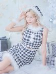 画像8: 【サンタコス 5点セット】【XS-XLサイズ/2カラー】ギンガムチェック タイトワンピースサンタコスプレ[YMT] (8)
