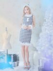 画像10: 【サンタコス 5点セット】【XS-XLサイズ/2カラー】ギンガムチェック タイトワンピースサンタコスプレ[YMT] (10)