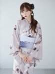 画像1: 【浴衣セール】ロマンティックピオニー浴衣 OBI-g-500-kj-8-GY / HIMO-900-yn-4-GYxGY / HEKO-800-sb-5-WH / YA-73-kn-GY / GETA-01-kj-3-IV/ [YMT] (1)