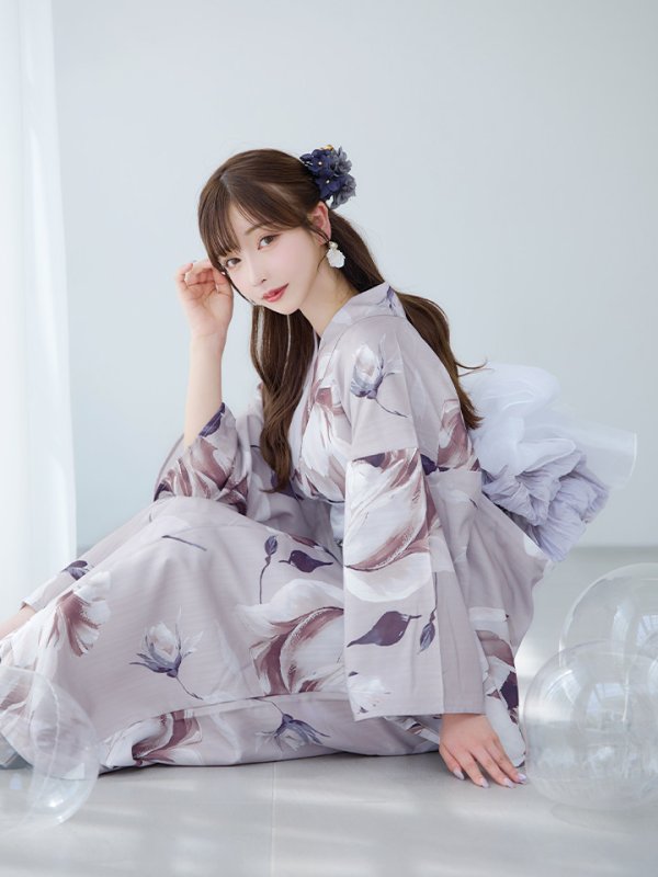 画像11: 【即日発送】【浴衣セール】ロマンティックピオニー浴衣【浴衣３点セット 浴衣/帯/下駄】[YMT] (11)