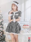 画像19: 【即日発送！】【sugar nine サンタコス 5点セット】【XS-Lサイズ/2カラー】ギンガムチェック セットアップフレアサンタコスプレ[YMT] (19)