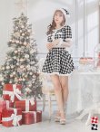 画像20: 【即日発送！】【sugar nine サンタコス 5点セット】【XS-Lサイズ/2カラー】ギンガムチェック セットアップフレアサンタコスプレ[YMT] (20)