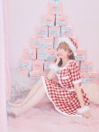 画像7: 【即日発送！】【サンタコス 5点セット】【XS-Lサイズ/2カラー】ギンガムチェック セットアップフレアコスプレ[YMT] (7)