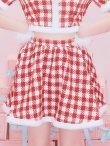 画像17: 【即日発送！】【サンタコス 5点セット】【XS-Lサイズ/2カラー】ギンガムチェック セットアップフレアコスプレ[YMT] (17)