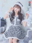 画像2: 【即日発送！】【sugar nine サンタコス 5点セット】【XS-Lサイズ/2カラー】ギンガムチェック セットアップフレアサンタコスプレ[YMT] (2)