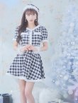 画像12: 【即日発送！】【sugar nine サンタコス 5点セット】【XS-Lサイズ/2カラー】ギンガムチェック セットアップフレアサンタコスプレ[YMT] (12)