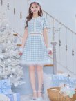 画像4: 【即日発送！】【サンタコス 4点セット】【S-Mサイズ/1カラー】ギンガムチェックフレアサンタコスプレ[YMT] (4)