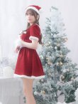 画像10: 【即日発送！】【サンタコス 5点セット】【XS-Lサイズ/2カラー】ラメツイードセットアップサンタ[YMT] (10)
