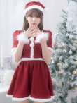 画像4: 【即日発送！】【サンタコス 5点セット】【XS-Lサイズ/2カラー】ラメツイードセットアップサンタ[YMT] (4)