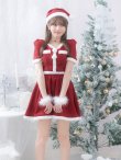 画像5: 【即日発送！】【サンタコス 5点セット】【XS-Lサイズ/2カラー】ラメツイードセットアップサンタ[YMT] (5)