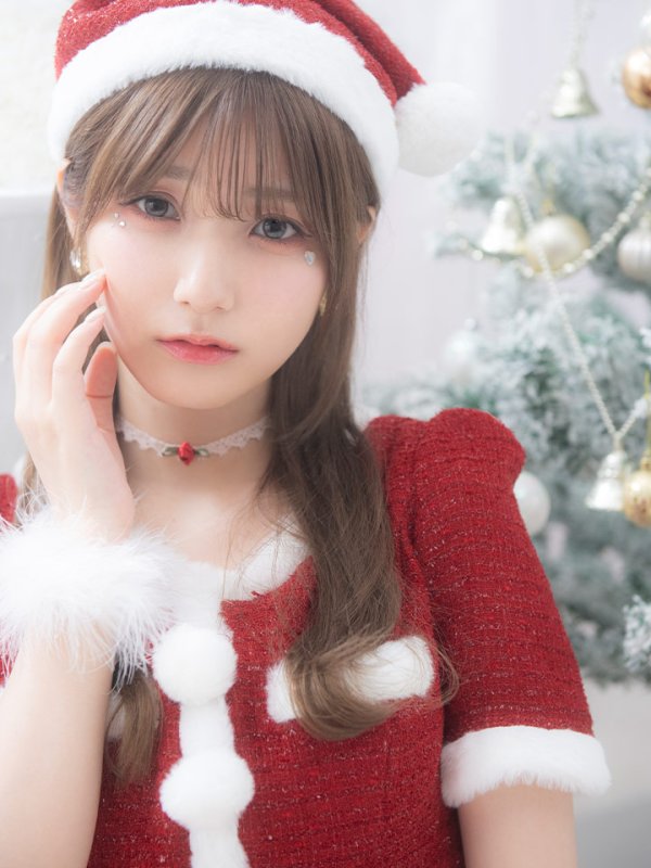 画像11: 【即日発送！】【サンタコス 5点セット】【XS-Lサイズ/2カラー】ラメツイードセットアップサンタ[YMT] (11)