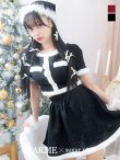 画像1: 【即日発送！】【サンタコス 5点セット】【XS-Lサイズ/2カラー】ラメツイードセットアップサンタ[YMT] (1)