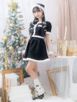 画像3: 【即日発送！】【サンタコス 5点セット】【XS-Lサイズ/2カラー】ラメツイードセットアップサンタ[YMT] (3)