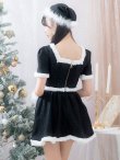画像8: 【即日発送！】【サンタコス 5点セット】【XS-Lサイズ/2カラー】ラメツイードセットアップサンタ[YMT] (8)