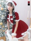 画像11: 【即日発送！】【サンタコス 5点セット】【XS-Lサイズ/2カラー】ラメツイードセットアップサンタ[YMT] (11)