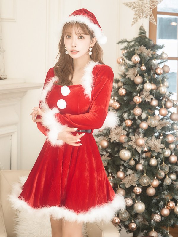 画像5: SALE!【サンタコス 5点セット】【S-XLサイズ/1カラー】ジャケット付きフレアサンタ[OF01] (5)