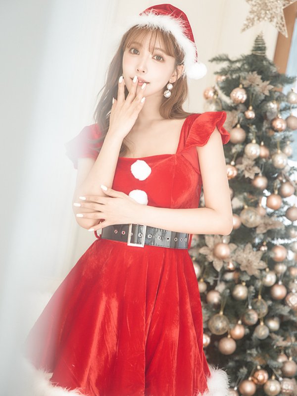 画像7: SALE!【サンタコス 5点セット】【S-XLサイズ/1カラー】ジャケット付きフレアサンタ[OF01] (7)