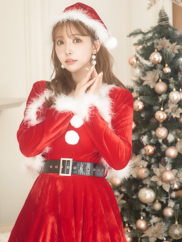 画像8: SALE!【サンタコス 5点セット】【S-XLサイズ/1カラー】ジャケット付きフレアサンタ[OF01] (8)