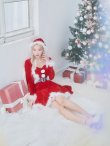 画像16: 【即日発送！】【サンタコス 5点セット】【S-XLサイズ/1カラー】ジャケット付きフレアサンタ[YMT] (16)