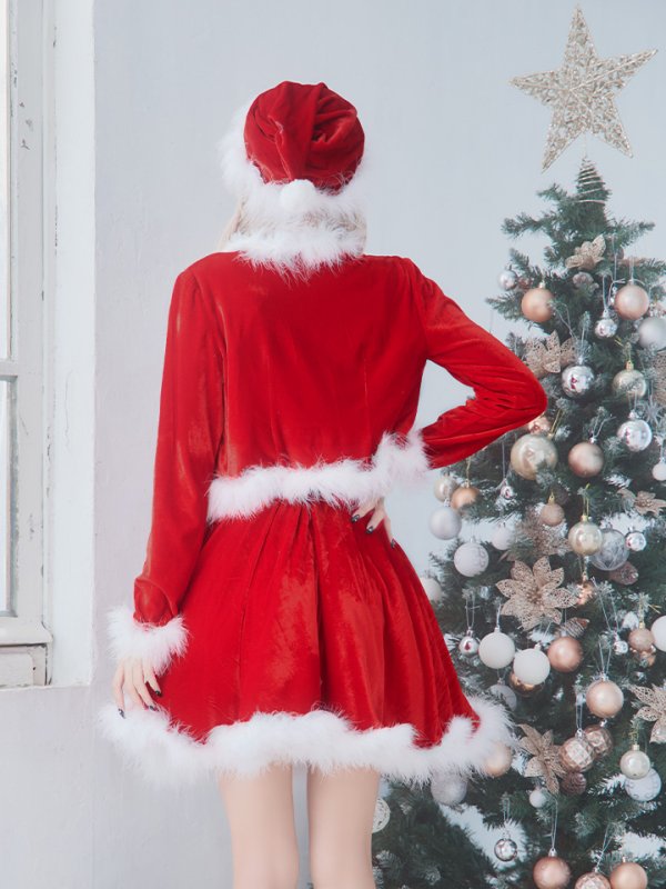 画像16: SALE!【サンタコス 5点セット】【S-XLサイズ/1カラー】ジャケット付きフレアサンタ[YMT] (16)