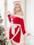 画像1: SALE!【サンタコス 4点セット】オフショルダーロングスリーブサンタコスプレ[YMT] (1)