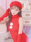 画像9: 【即日発送!】【サンタコス 4点セット】【S-Lサイズ/1カラー】ワンピースドレスサンタ[YMT] (9)