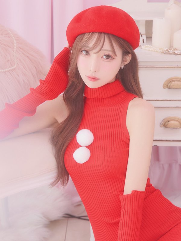 画像11: 【即日発送!】【サンタコス 4点セット】【S-Lサイズ/1カラー】ワンピースドレスサンタ[YMT] (11)