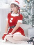 画像5: 【即日発送！】【サンタコス 5点セット】【S-Lサイズ/2カラー】シンプルフレアサンタ[YMT] (5)
