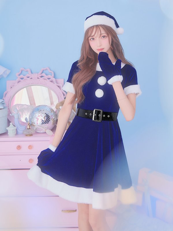 画像10: 【一部予約 / 11月上旬発送予定】【サンタコス 5点セット】【S-Lサイズ/2カラー】シンプルフレアサンタ[YMT] (10)