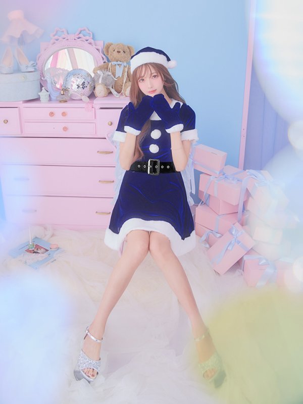 画像11: 【一部予約 / 11月上旬発送予定】【サンタコス 5点セット】【S-Lサイズ/2カラー】シンプルフレアサンタ[YMT] (11)