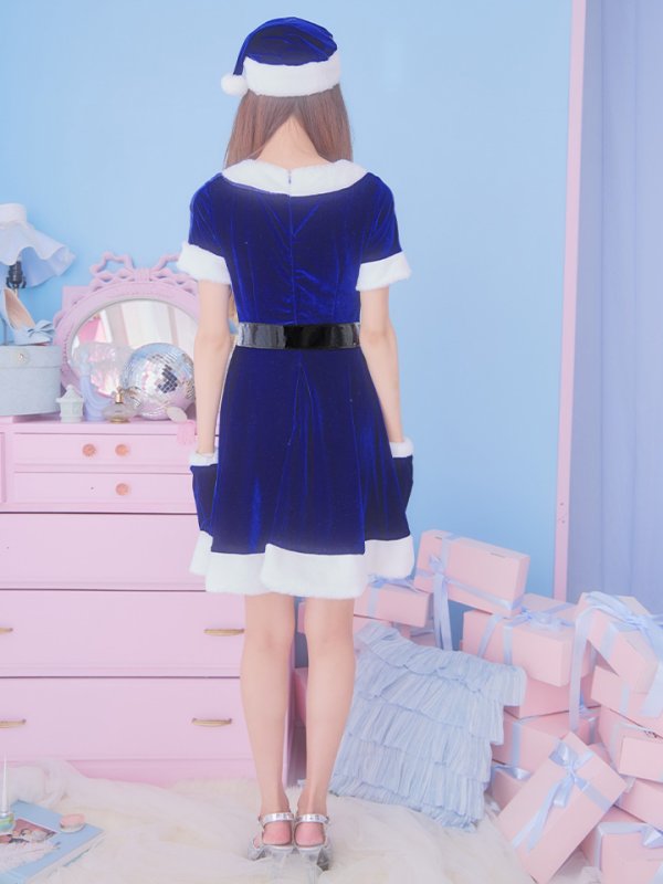 画像15: 【一部予約 / 11月上旬発送予定】【サンタコス 5点セット】【S-Lサイズ/2カラー】シンプルフレアサンタ[YMT] (15)