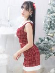 画像7: SALE!【サンタコス 6点セット】【XS-Lサイズ/1カラー】ツイードジャケットチェックセットアップサンタコスプレ[YMT] (7)