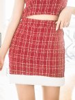 画像8: SALE!【サンタコス 6点セット】【XS-Lサイズ/1カラー】ツイードジャケットチェックセットアップサンタコスプレ[YMT] (8)