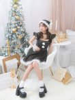 画像10: SALE!【サンタコス 4点セット】【S-Lサイズ/2カラー】チェーンモチーフフロントジップツイードフレアサンタコスプレ[YMT] (10)