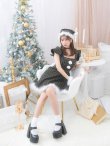 画像11: SALE!【サンタコス 4点セット】【S-Lサイズ/2カラー】チェーンモチーフフロントジップツイードフレアサンタコスプレ[YMT] (11)