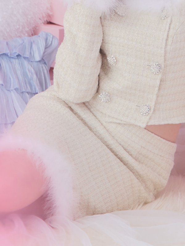 画像8: SALE!【サンタコス 3点セット】【XS-Lサイズ/2カラー】ロングスリーブツイードサンタコスプレ[YMT] (8)