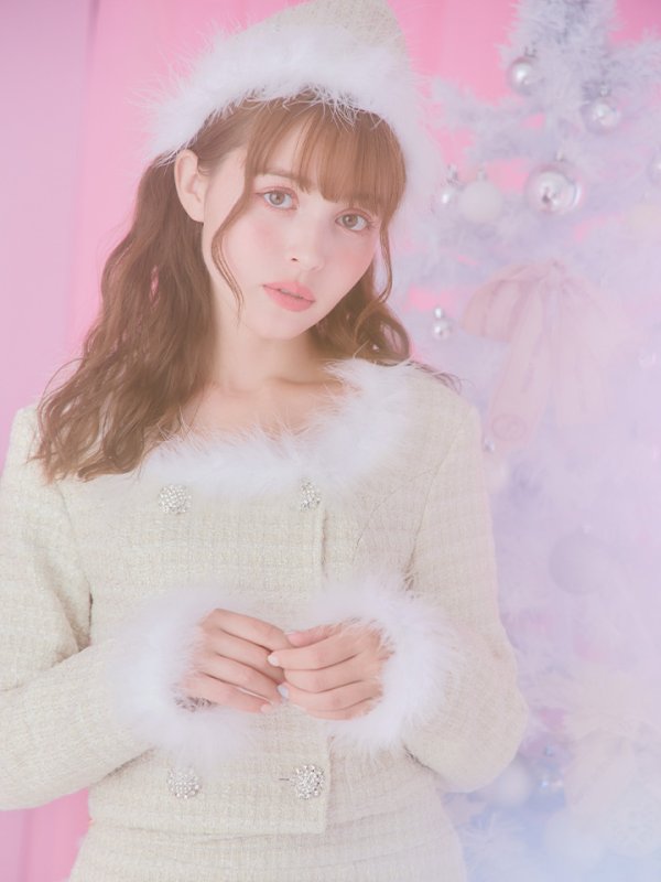 画像10: SALE!【サンタコス 3点セット】【XS-Lサイズ/2カラー】ロングスリーブツイードサンタコスプレ[YMT] (10)