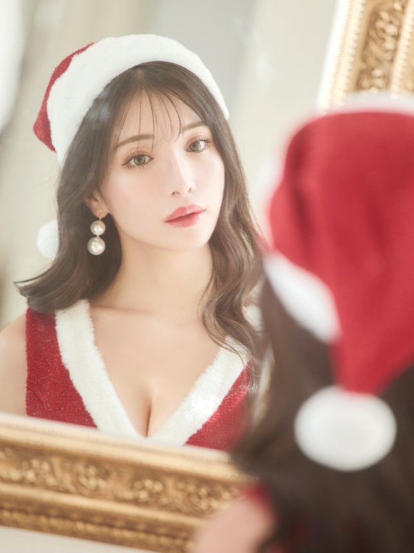 画像12: SALE!【サンタコス 5点セット】【XS-Lサイズ/1カラー】ラメツイードサンタコスプレ[YMT] (12)