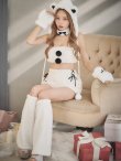 画像16: 【即日発送！】【サンタコス8点セット】【Fサイズ】もこもこシロクマセットアップ[YMT] (16)