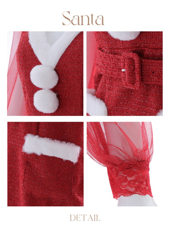 画像20: SALE!【サンタコス 4点セット】【S-Lサイズ/1カラー】セクシーツイードサンタ[OF01] (20)