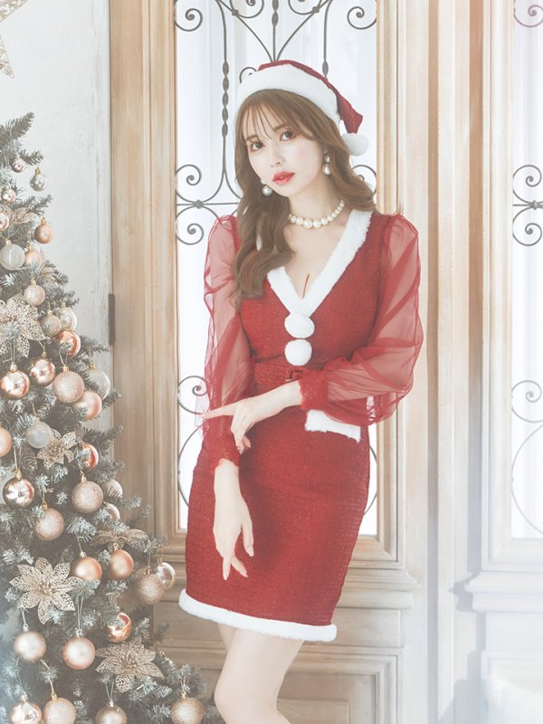 画像6: SALE!【サンタコス 4点セット】【S-Lサイズ/1カラー】セクシーツイードサンタ[OF01] (6)