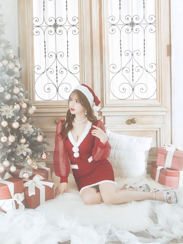 画像10: SALE!【サンタコス 4点セット】【S-Lサイズ/1カラー】セクシーツイードサンタ[OF01] (10)