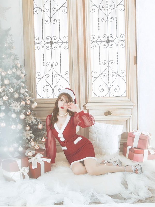 画像12: SALE!【サンタコス 4点セット】【S-Lサイズ/1カラー】セクシーツイードサンタ[OF01] (12)