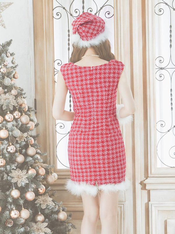 画像9: SALE!【サンタコス 4点セット】【S-Lサイズ/1カラー】ワンピースドレスサンタ[OF01] (9)